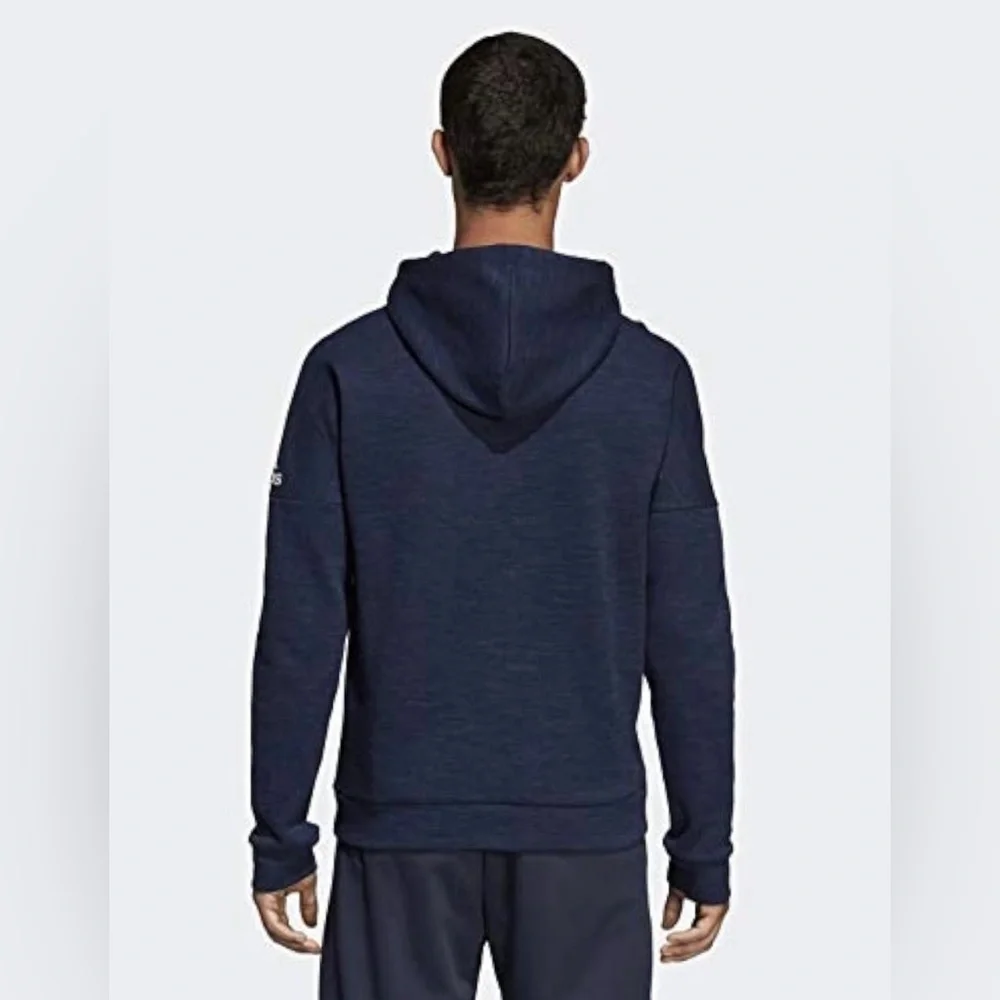 Adidas Men’s Id Stadium Navy Full-Zip Hooded Sweatshirt. Sz S